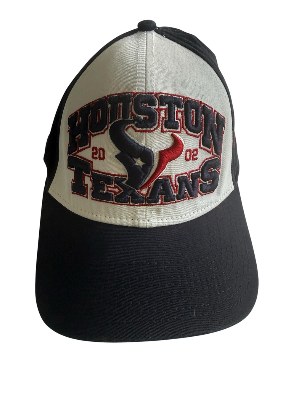New Era Houston Texans Black White Red Adjustable Cap